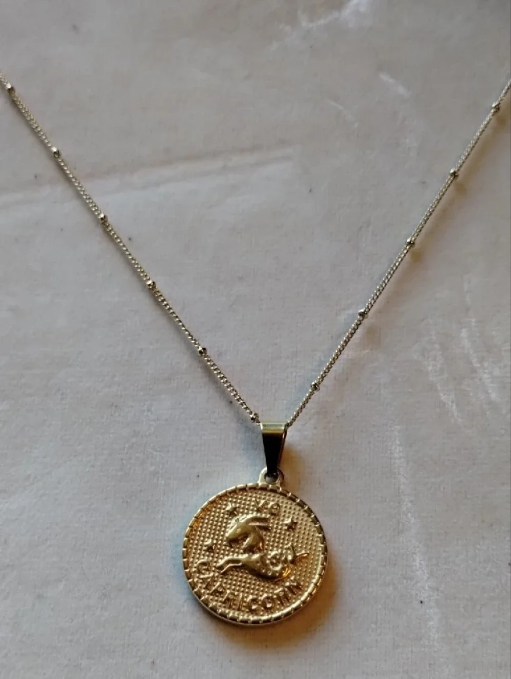Gold Capricorn Pendant Necklace - Picture 14 of 16